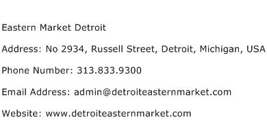 Eastern Market Detroit Address Contact Number
