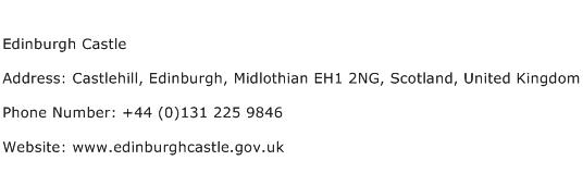 Edinburgh Castle Address Contact Number