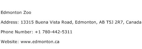 Edmonton Zoo Address Contact Number