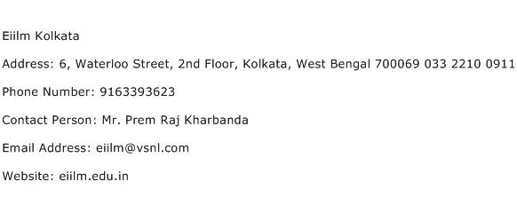Eiilm Kolkata Address Contact Number