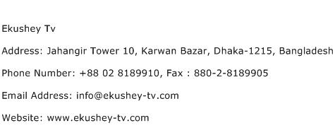 Ekushey Tv Address Contact Number