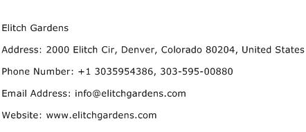 Elitch Gardens Address Contact Number