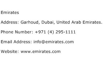 Emirates Address Contact Number