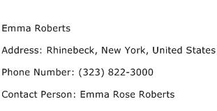 Emma Roberts Address Contact Number