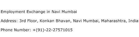 Employment Exchange in Navi Mumbai Address Contact Number