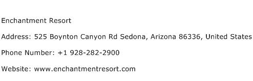 Enchantment Resort Address Contact Number