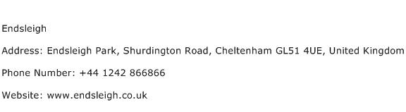 Endsleigh Address Contact Number