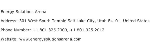 Energy Solutions Arena Address Contact Number