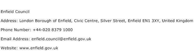 Enfield Council Address Contact Number