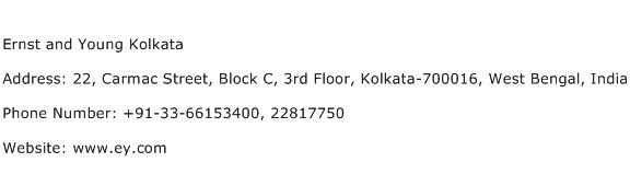 Ernst and Young Kolkata Address Contact Number