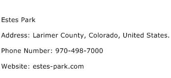 Estes Park Address Contact Number