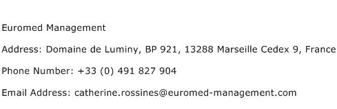 Euromed Management Address Contact Number