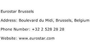 Eurostar Brussels Address Contact Number