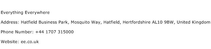 Everything Everywhere Address Contact Number