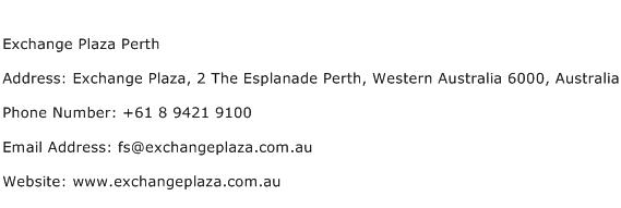 Exchange Plaza Perth Address Contact Number