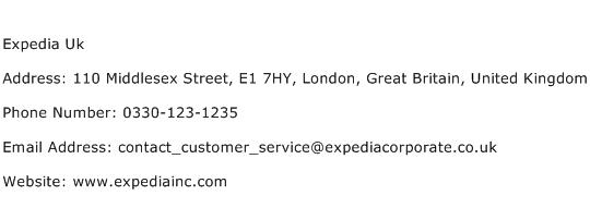 Expedia Uk Address Contact Number