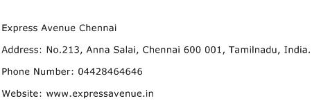 Express Avenue Chennai Address Contact Number