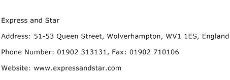 Express and Star Address Contact Number