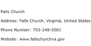 Falls Church Address Contact Number