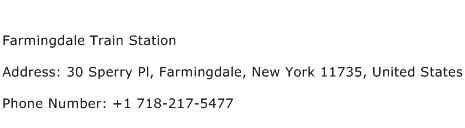 Farmingdale Train Station Address Contact Number