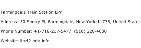 Farmingdale Train Station Lirr Address Contact Number
