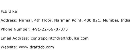 Fcb Ulka Address Contact Number
