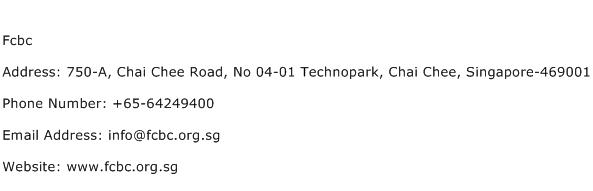Fcbc Address Contact Number