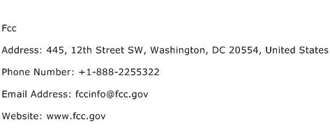 Fcc Address Contact Number