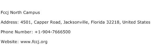 Fccj North Campus Address Contact Number