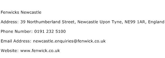 Fenwicks Newcastle Address Contact Number
