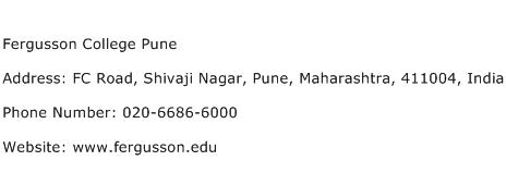 Fergusson College Pune Address Contact Number