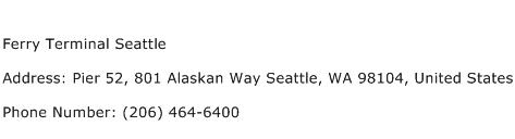 Ferry Terminal Seattle Address Contact Number