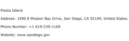 Fiesta Island Address Contact Number