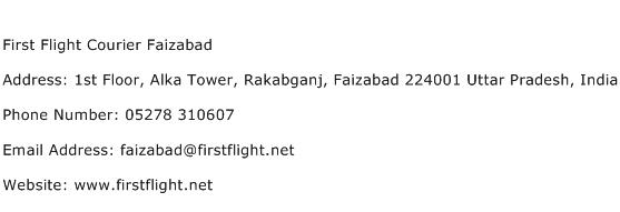 First Flight Courier Faizabad Address Contact Number