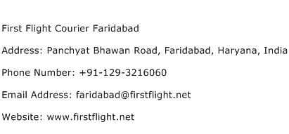 First Flight Courier Faridabad Address Contact Number
