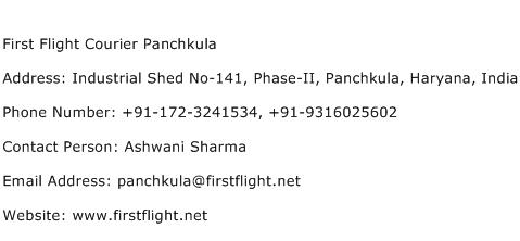 First Flight Courier Panchkula Address Contact Number