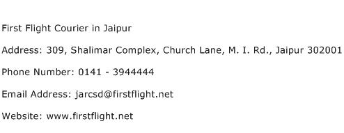 First Flight Courier in Jaipur Address Contact Number