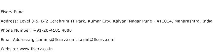 Fiserv Pune Address Contact Number