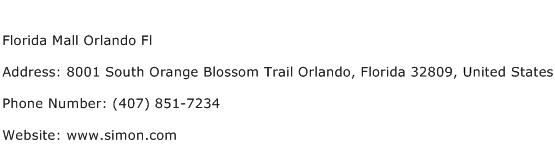 Florida Mall Orlando Fl Address Contact Number