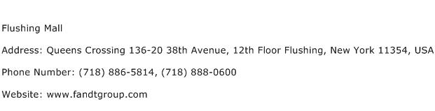 Flushing Mall Address Contact Number