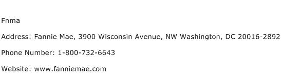 Fnma Address Contact Number