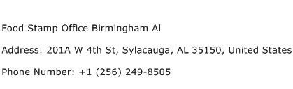 Food Stamp Office Birmingham Al Address Contact Number