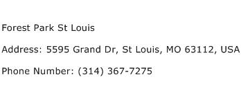 Forest Park St Louis Address Contact Number