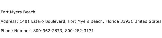Fort Myers Beach Address Contact Number