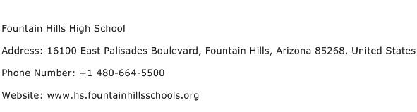 Fountain Hills High School Address Contact Number