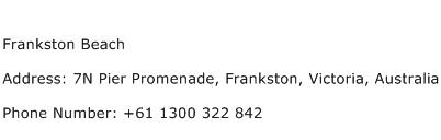 Frankston Beach Address Contact Number