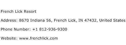 French Lick Resort Address Contact Number
