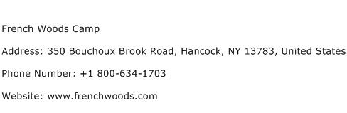 French Woods Camp Address Contact Number