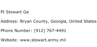 Ft Stewart Ga Address Contact Number