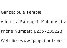 Ganpatipule Temple Address Contact Number